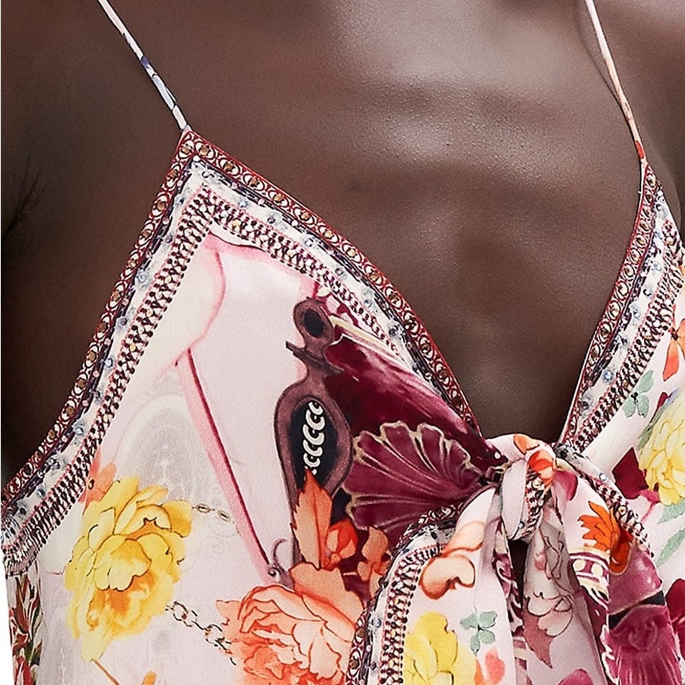 CAMILLA
Germain Crystal-Trimmed Mixed-Print Silk Maxi Dress - Picture 9 of 9
